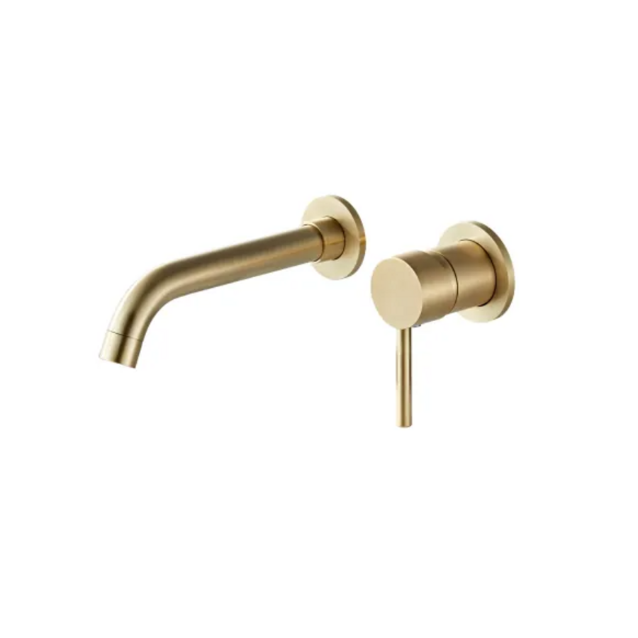 OUTLET BWS Wastafelkraan Inbouw | Gold | Incl.Inbouwdeel | Geborsteld Messing | Mat Goud