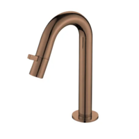 OUTLET Toiletkraan Best Design Dijon 1-draaiknop Gebogen 21 cm PVD Glans Brons