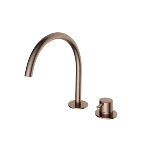 OUTLET Wastafelmengkraan Hotbath Cobber 2 Gats Geborsteld Koper PVD 
