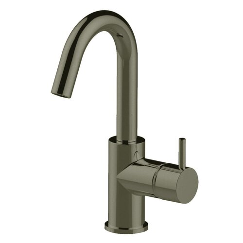 OUTLET Wastafelkraan Opbouw Salenzi Giro Gebogen Gegalvaniseerd Zwart Chroom 