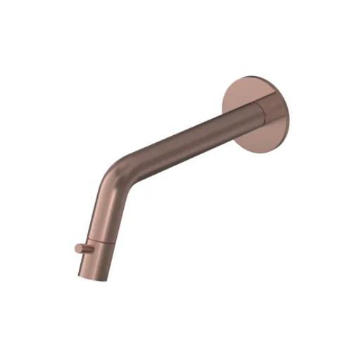 OUTLET Fonteinkraan Inbouw Hotbath Cobber 1-knop gebogen 18.6 cm Inkortbaar Geborsteld Koper PVD 