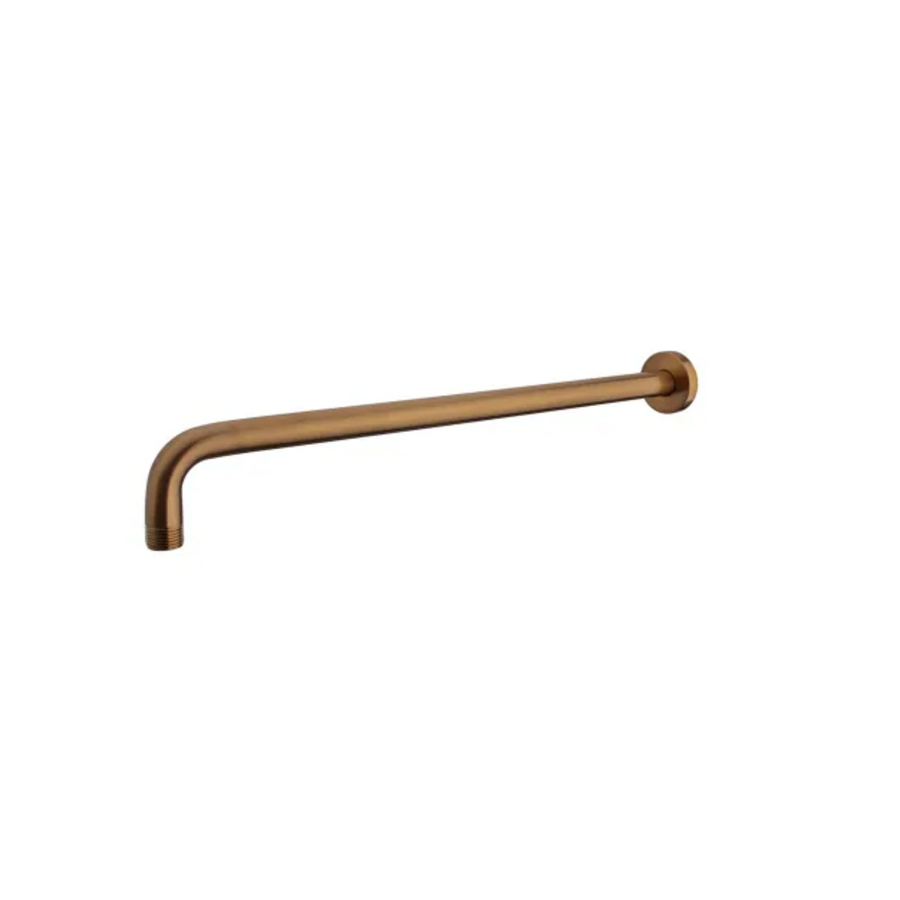 OUTLET Douchearm Rond Gebogen Caral Wiesbaden Muurbevestiging 45 cm Geborsteld Brons Koper