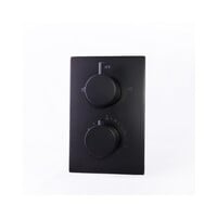 OUTLET Douchekraan Inbouw Compleet BWS Nero 20x13 cm Thermostatisch Mat Zwart