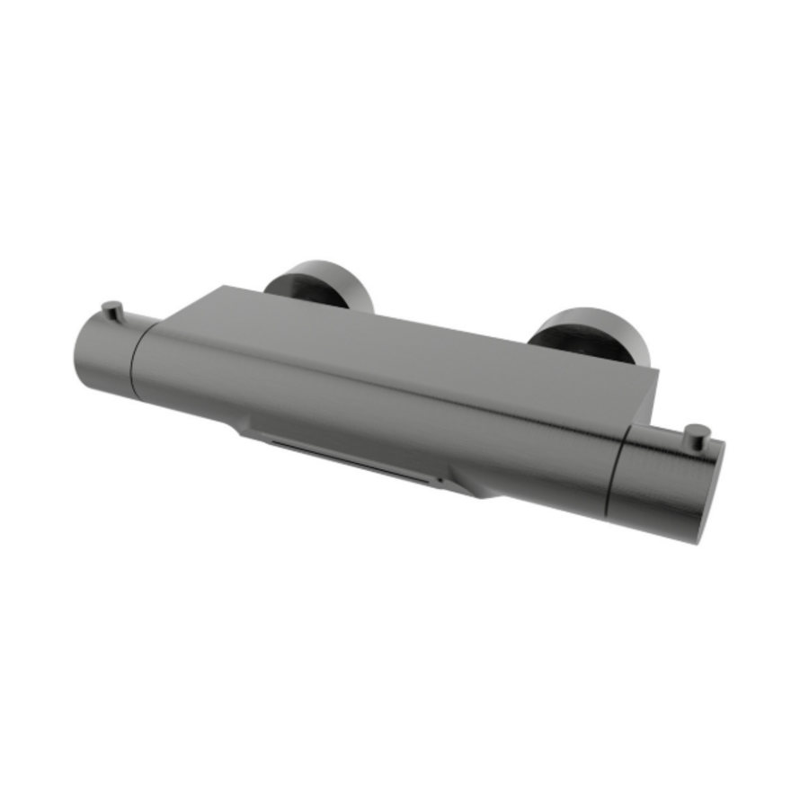 OUTLET Thermostatische Badkraan Wiesbaden Style Cooltouch Waterval Gunmetal