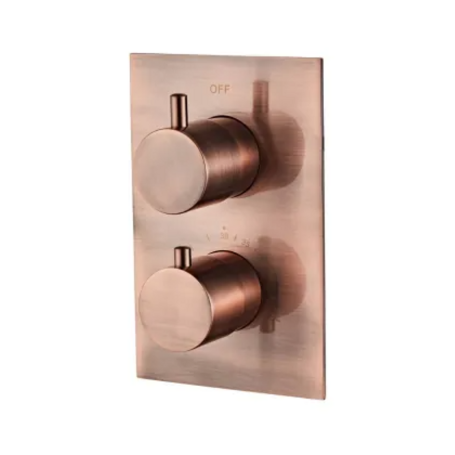 OUTLET Inbouw Douche Thermostaat BWS Koper Geborsteld Koper (Inclusief inbouwdeel)