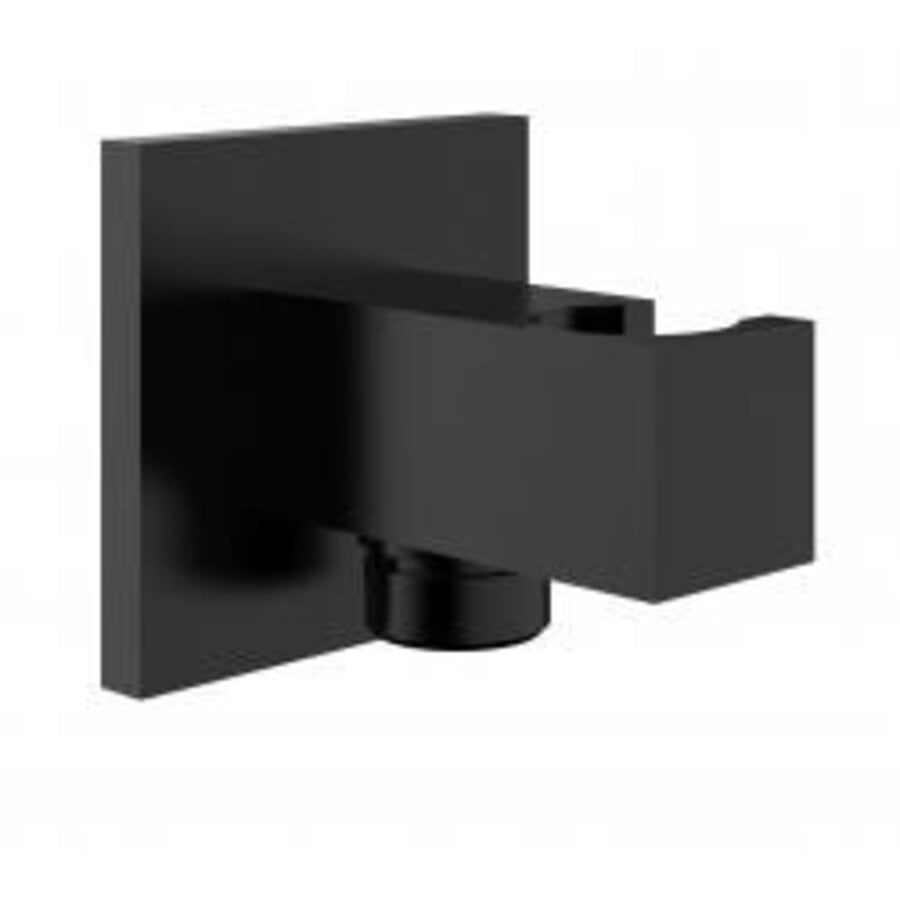 OUTLET Wiesbaden luxe muur doucheaansluiting+opsteek vierk.1/2'' mat-zwart