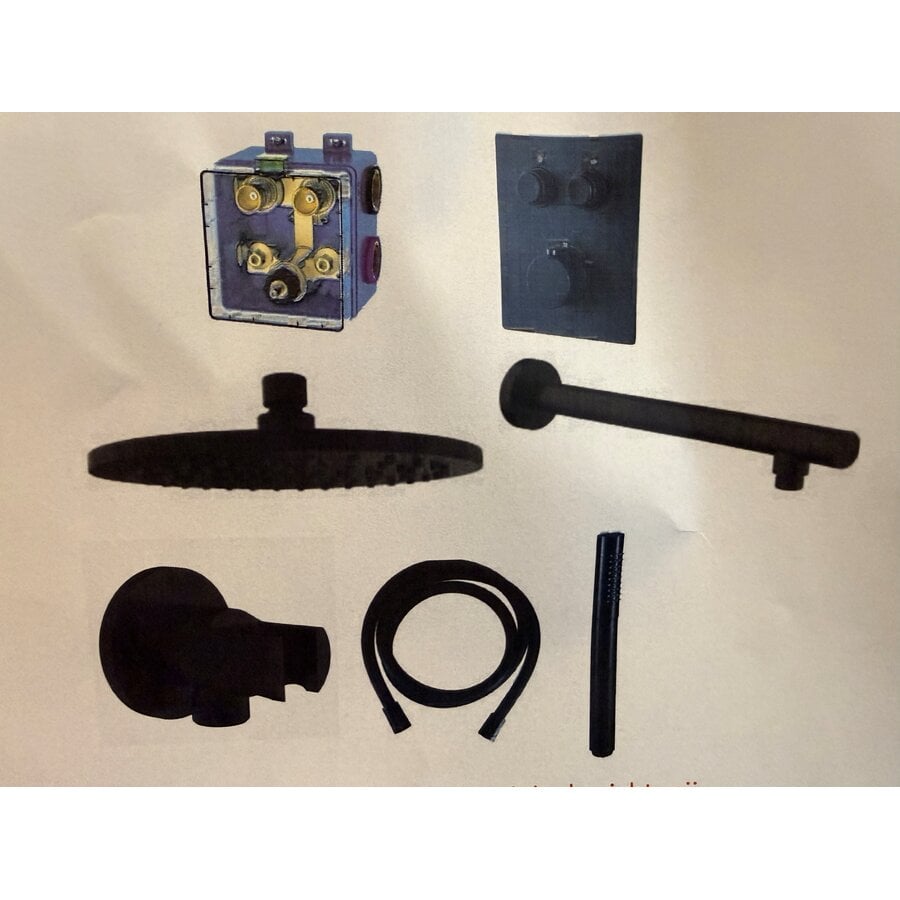 OUTLET Inbouw Regendouche Click Mat Zwart