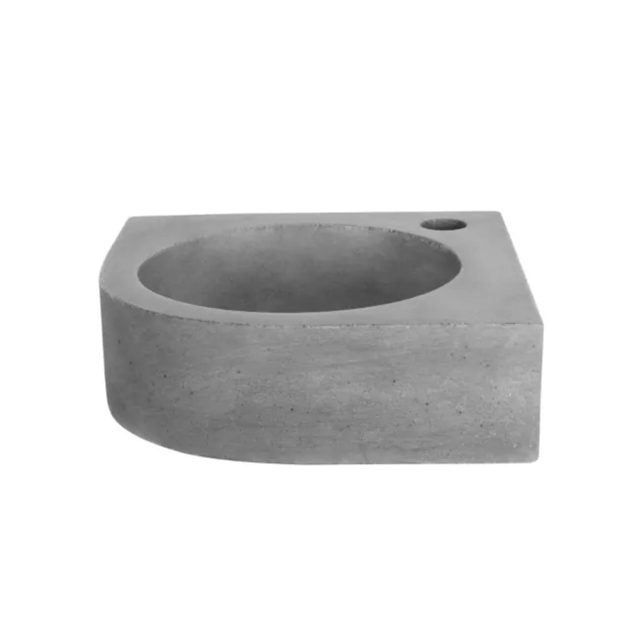 OUTLET Fonteinset Differnz Mix En Match Cleo Hoekfontein 30x30x10 cm Beton KOPER