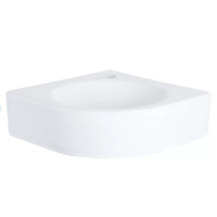 OUTLET Fonteinset Differnz Mix En Match Cleo Hoekfontein 30x30x10 cm Keramiek Wit GOUD