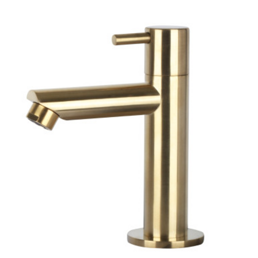 OUTLET Fonteinset Differnz Mix En Match Cleo Hoekfontein 30x30x10 cm Keramiek Wit GOUD