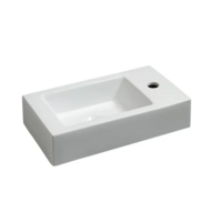 OUTLET Fontein Rhea 45.5x26x12cm Wit (kraangat rechts)
