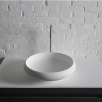 OUTLET Opbouw Waskom Ideavit Solidego 40x11,2 cm Solid Surface Mat Wit