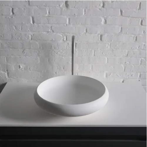 OUTLET Opbouw Waskom Ideavit Solidego 40x11,2 cm Solid Surface Mat Wit 