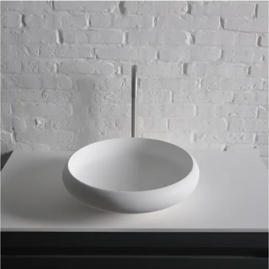 OUTLET Opbouw Waskom Ideavit Solidego 40x11,2 cm Solid Surface Mat Wit