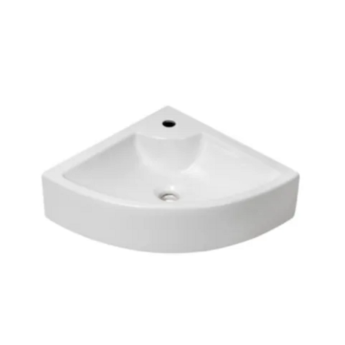 OUTLET Plieger Hoekfontein Miami 32x32 cm Wit Met Kraangat Zonder Overloop 