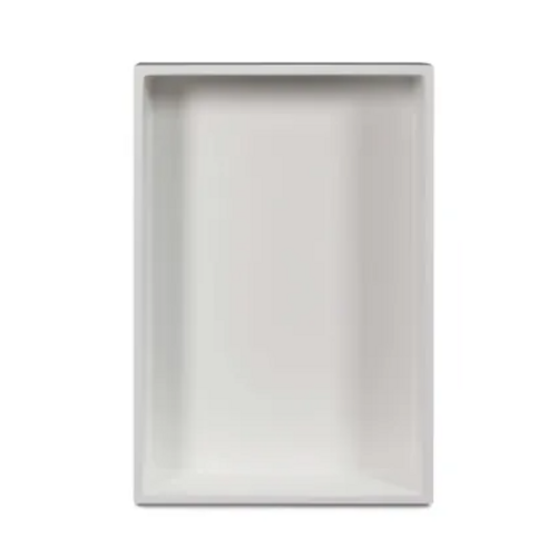 OUTLET Inbouwnis Luca Sanitair 44.5x29.5x8 cm Solid Surface Rechthoek Mat Wit 