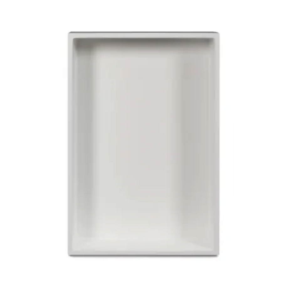 OUTLET Inbouwnis Luca Sanitair 44.5x29.5x8 cm Solid Surface Rechthoek Mat Wit