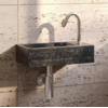 Wiesbaden OUTLET Fonteinset Compleet | Hardsteen | 40x23x11 cm | Rechts | Chroom
