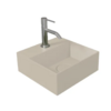 Salenzi OUTLET Fontein Salenzi Spy 30x30 cm Mat Taupe (inclusief bijpassende waste)