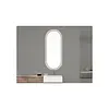 Wiesbaden OUTLET Ovale Spiegel Wiesbaden Nomi met Dimbare LED Verlichting en Spiegelverwarming 50 x 100 cm Mat Zwart