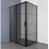 REVITAL OUTLET Douchecabine Frame 120x100cm Mat Zwart / Rookglas