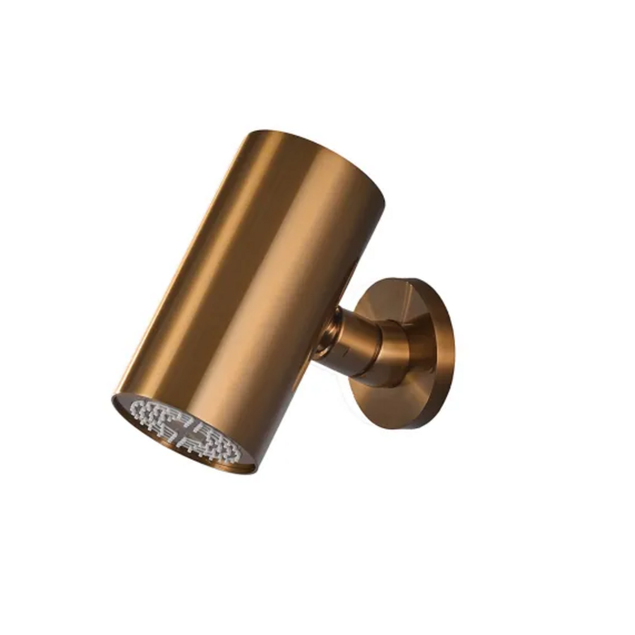 OUTLET Hoofddouche Wiesbaden UniMatch Beam Rond 1 Stand met Muurbevestiging Geborsteld Brons Koper PVD