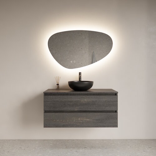 OUTLET Spiegel Gliss Design Trendy Organisch LED Verlichting 120cm 