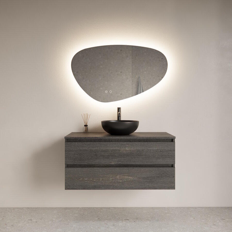 OUTLET Spiegel Gliss Design Trendy Organisch LED Verlichting 120cm