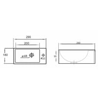 OUTLET Fontein Wonder 29x18cm (Kraangat Rechts)