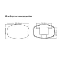 Badkamerspiegel BWS Torea 100x66cm Horizontaal LED