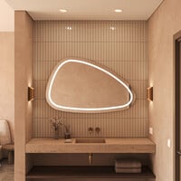 Badkamerspiegel Ghost 120 cm Organisch Invisible Led BWS Met Verwarming