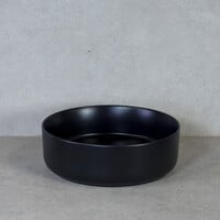 OUTLET H&R Badmeubelen Note waskom - 37x12cm  keramiek zwart mat