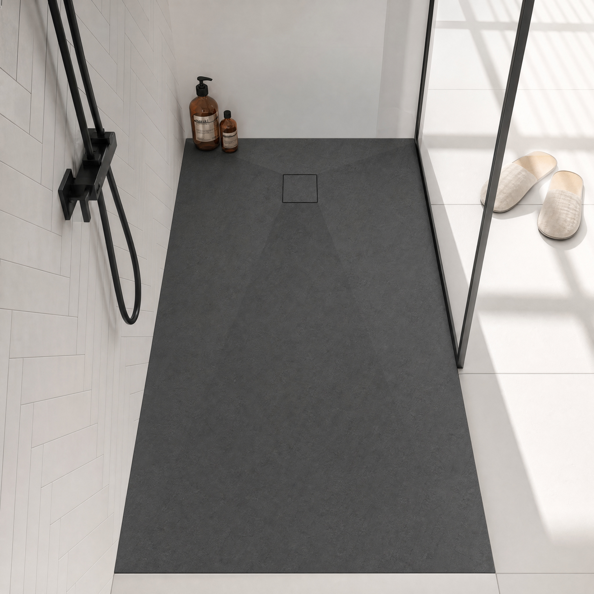 Boss & Wessing Tray SMC Douchebak 120x80 cm Zwart 