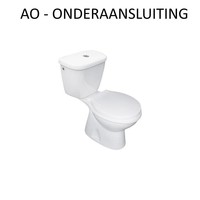 Compleet Toledo Duoblok Staande Toilet Van Keramiek (Ao Of Pk)
