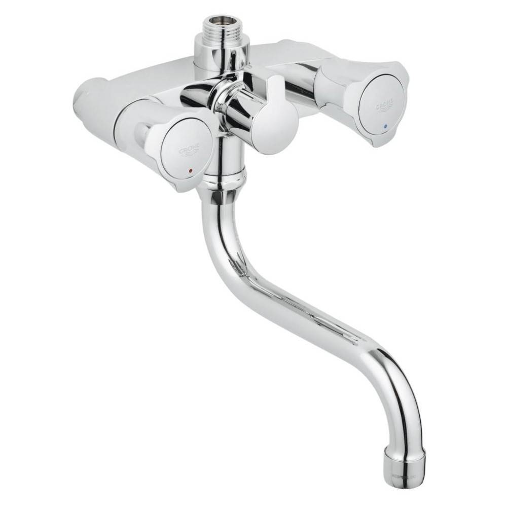 Grohe Costa L douchekraan met omstel 12 cm hartafstand chroom