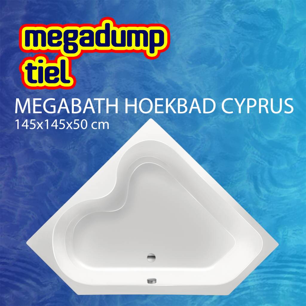 Hoekbad Cyprus 145X145X50 cm MegaBath