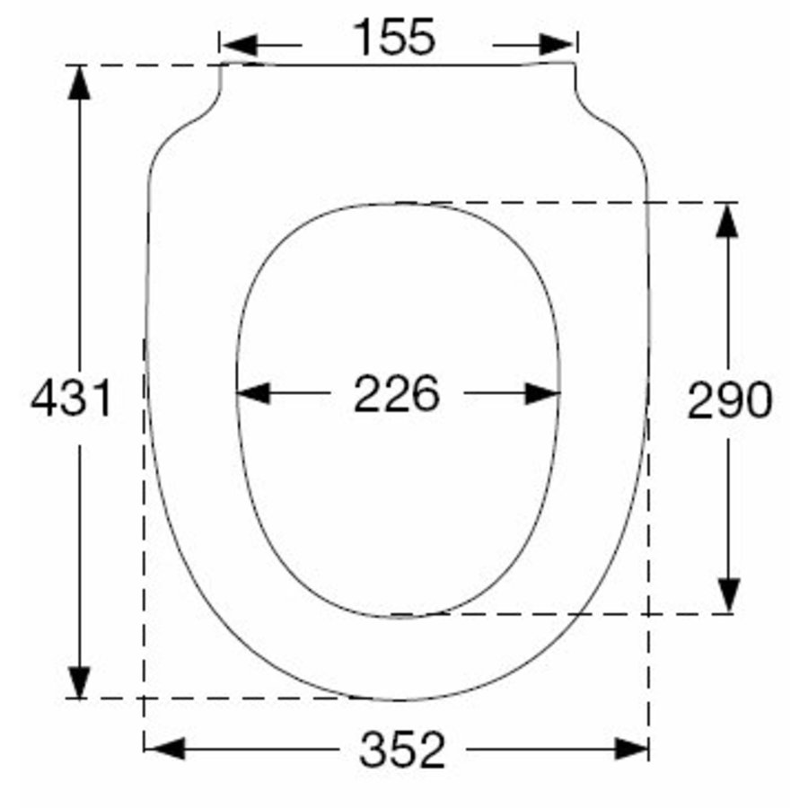Pressalit 300 + Closetzitting Soft-Close Wit