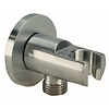 Luxe Messing Muur Doucheaansluiting + Opsteek 1/2" Geborsteld Staal