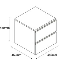 Ladekast 450X450 Houtnerf Grijs