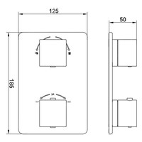 Afbouwdeel Therm 2 Weg Chroom Romo