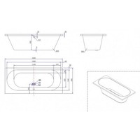 Ligbad Duo Wodan Inbouw 180X80X50 Cm Wit