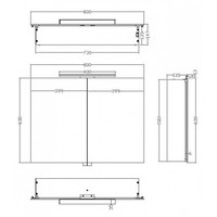 Spiegelkast Met Led Verlichting 80X60 Aluminium