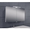 Aqua Splash Spiegelkast Met Led Verlichting 100X60 Aluminium