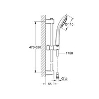 Vitalio Joy Duo Doucheset (Handdouche Ø 11 Cm, Glijstang 60 Cm, Doucheslang 175 Cm)