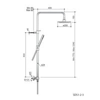 Thermostatische Regendouche Set Chap Sds 3