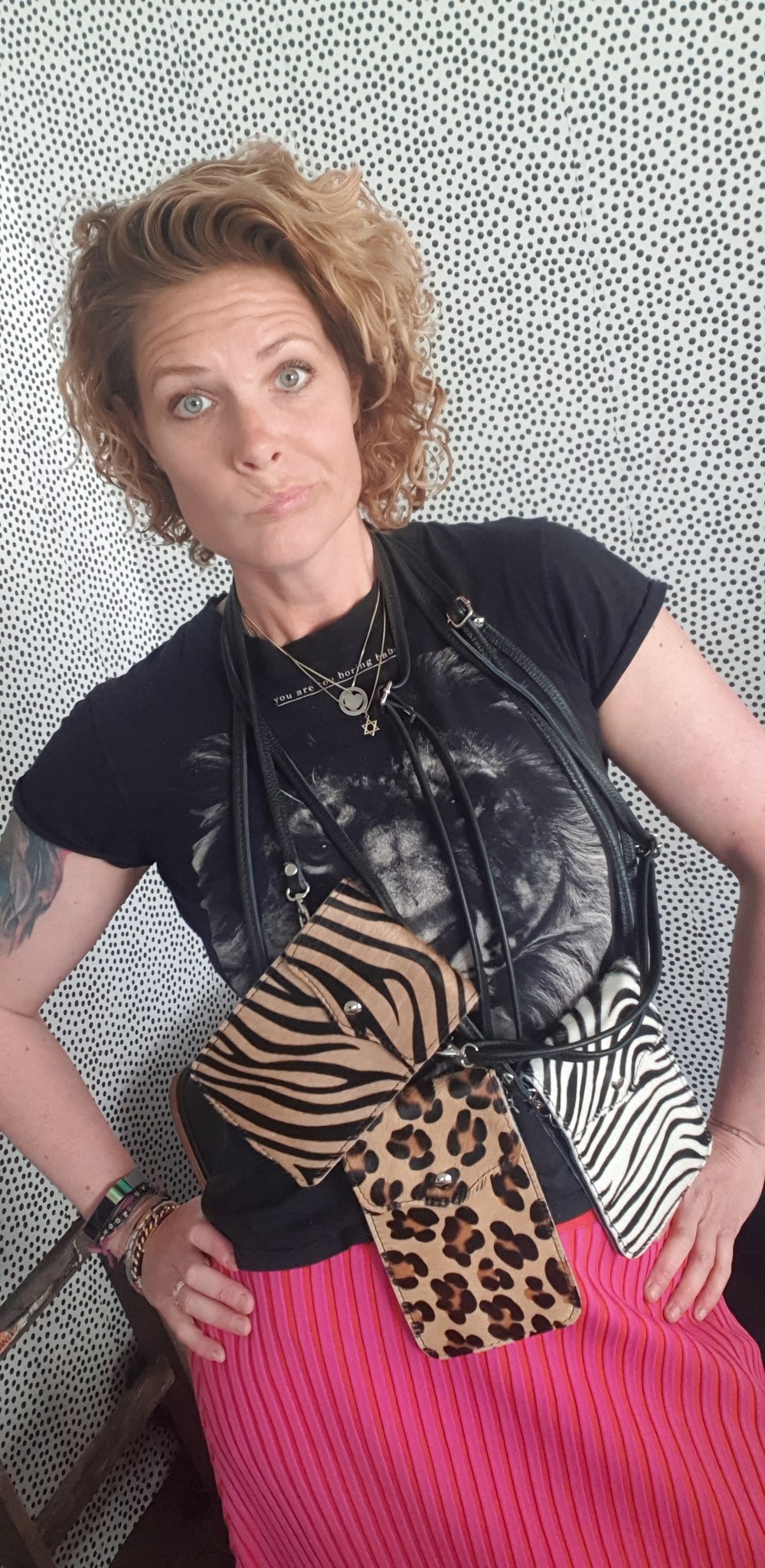 leren tassen met animal print, ik ben er gek op!
