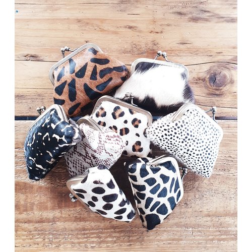 Joof3 Dierenprint clip portemonnee S M L Joof3 Dierenprint clip portemonnee S M L