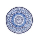 Seahorse Seahorse Roundie Strandlaken Mandala (Blue)