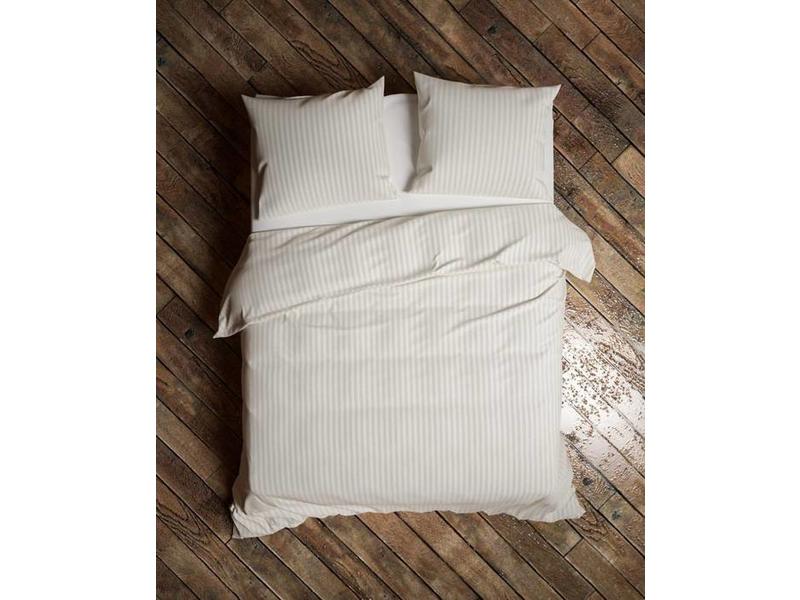 Heckettlane Heckettlane dekbedovertrek Satin Stripe (Offwhite)