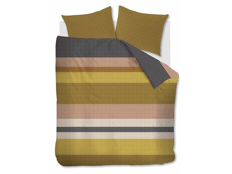 Beddinghouse Beddinghouse dekbedovertrek Grid Stripe (Gold)